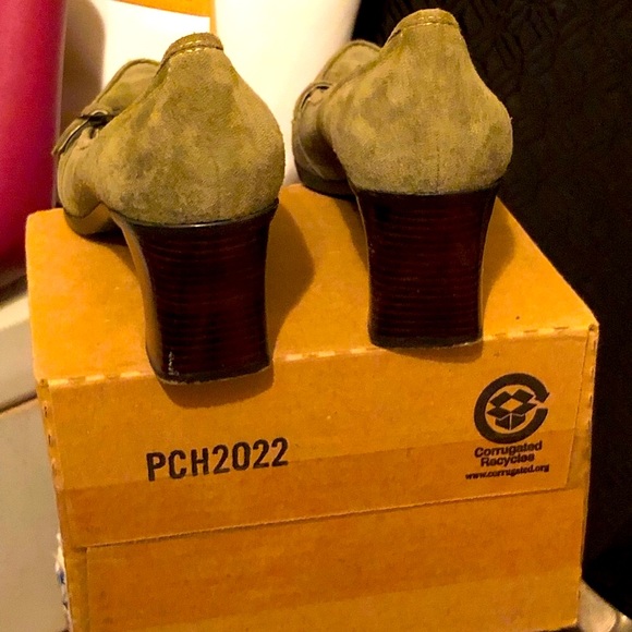 CALVIN KLEIN | Olive-green suede shoes - Picture 2 of 8